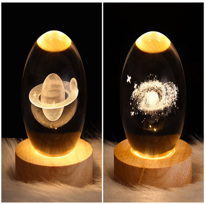 LED Galaxy Crystal Ball 3D Moon Lamp