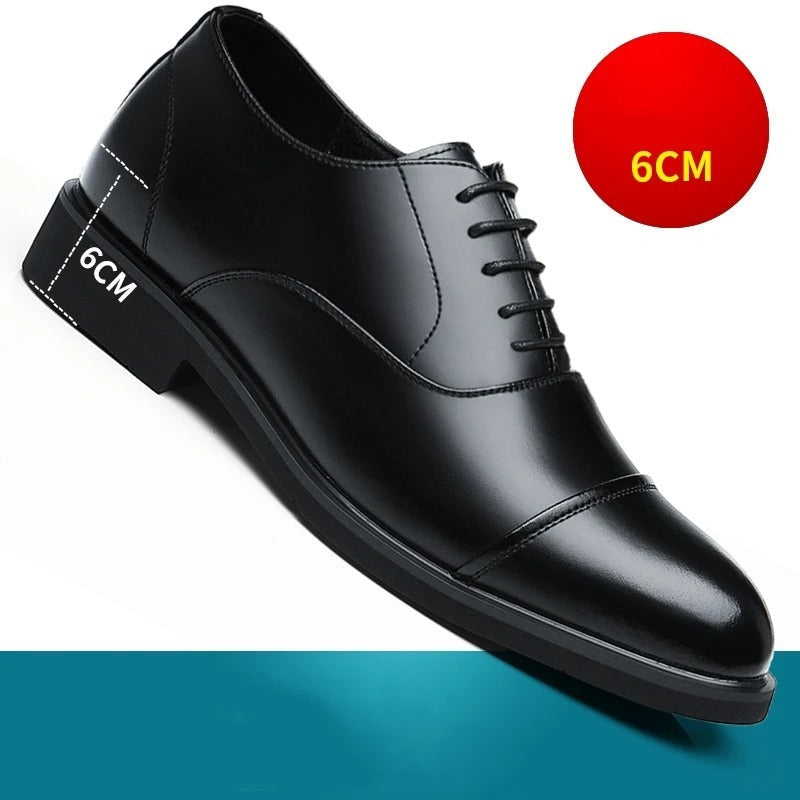 Men's Height Increasing Leather Wedding Shoes