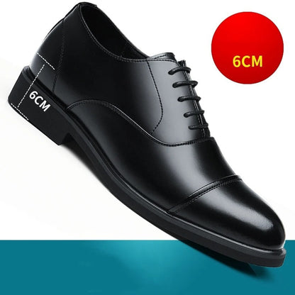 Men's Height Increasing Leather Wedding Shoes