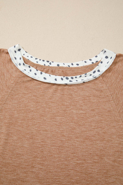 Plus Size Animal Colorblock Patchwork Tee