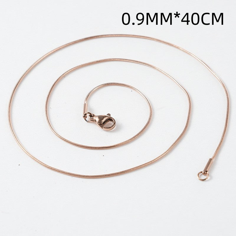 S925 Sterling Silver Octagonal Snake Bones Chain