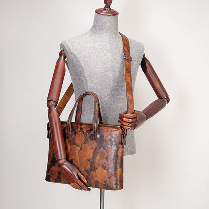 Fashionable Vintage Men's Leather Briefcase