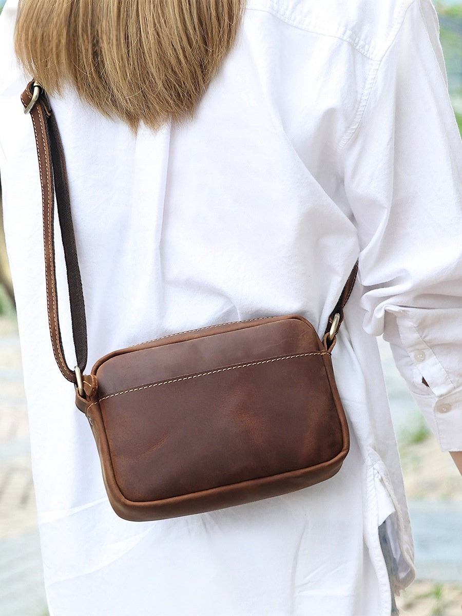 Retro Genuine Leather Men's Messenger Bag