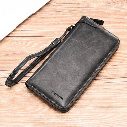 Multifunctional Men's Long Zip Wallet