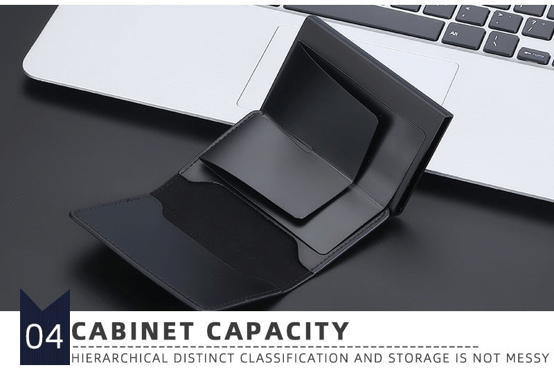 Men's Crazy Horse Leather Card Clamp