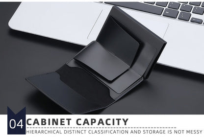 Men's Crazy Horse Leather Card Clamp