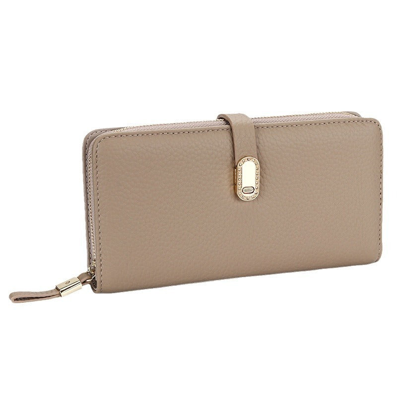 Large Capacity Zipper Handbag with Phone Holder