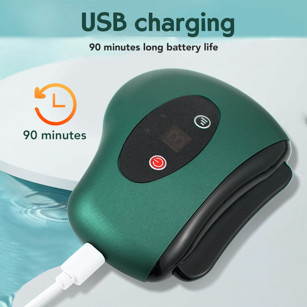 Electric Bianstone Gua Sha Massager with Hot Compress and Vibration