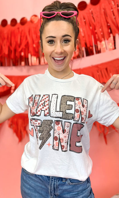 Multi Valentine Letters Graphic T-Shirt