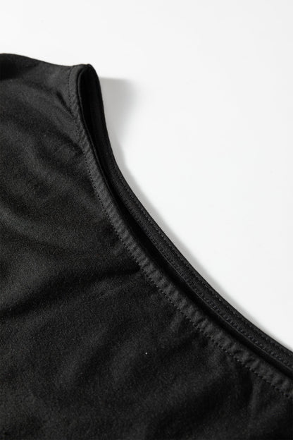 Plus Size Solid Asymmetric Neck Blouse