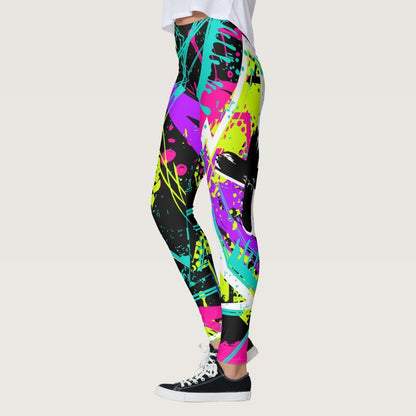 Color Graffiti Printing Trousers Plus Size