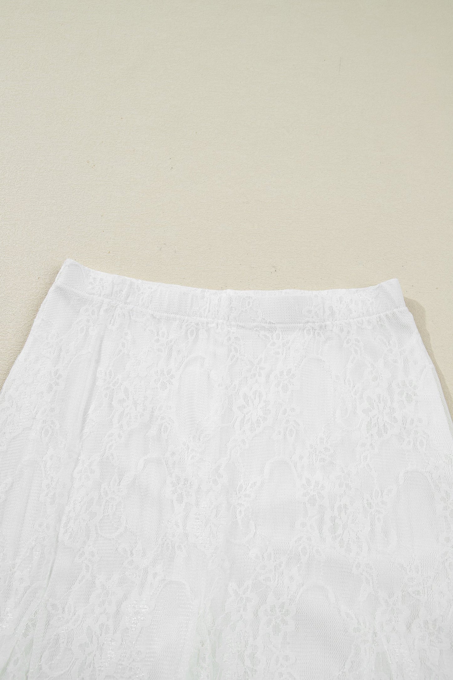 Floral Lace Sheer Flowy Maxi Skirt