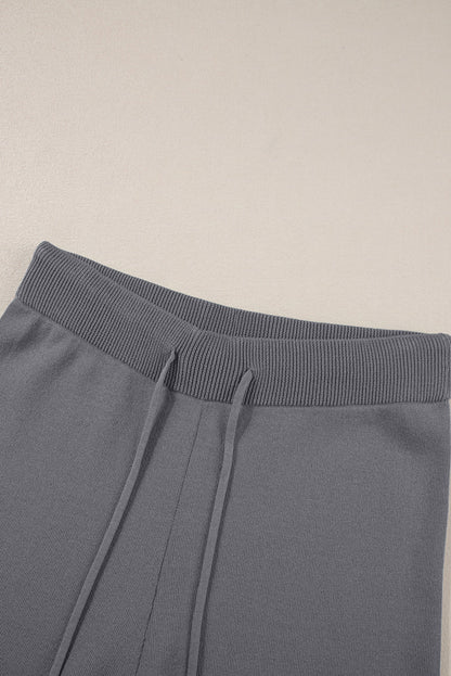 Contrast Trim Half Sleeve Top & Drawstring Pants