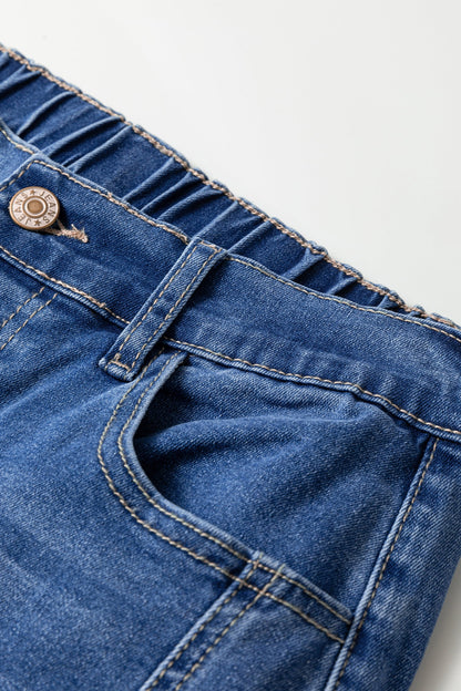 4 Buttons Front Tapered Loose Fit Jeans