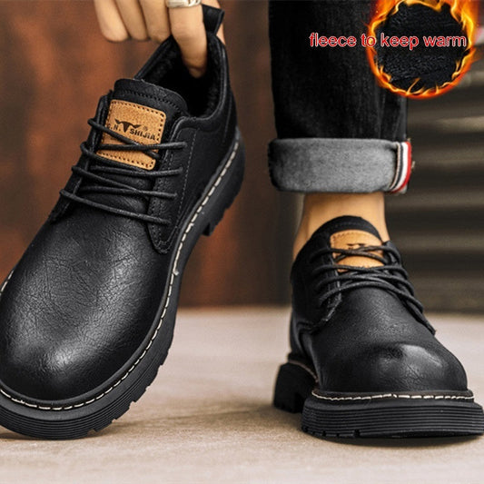 Men's Breathable Low Top Business Casual Leather Shoes