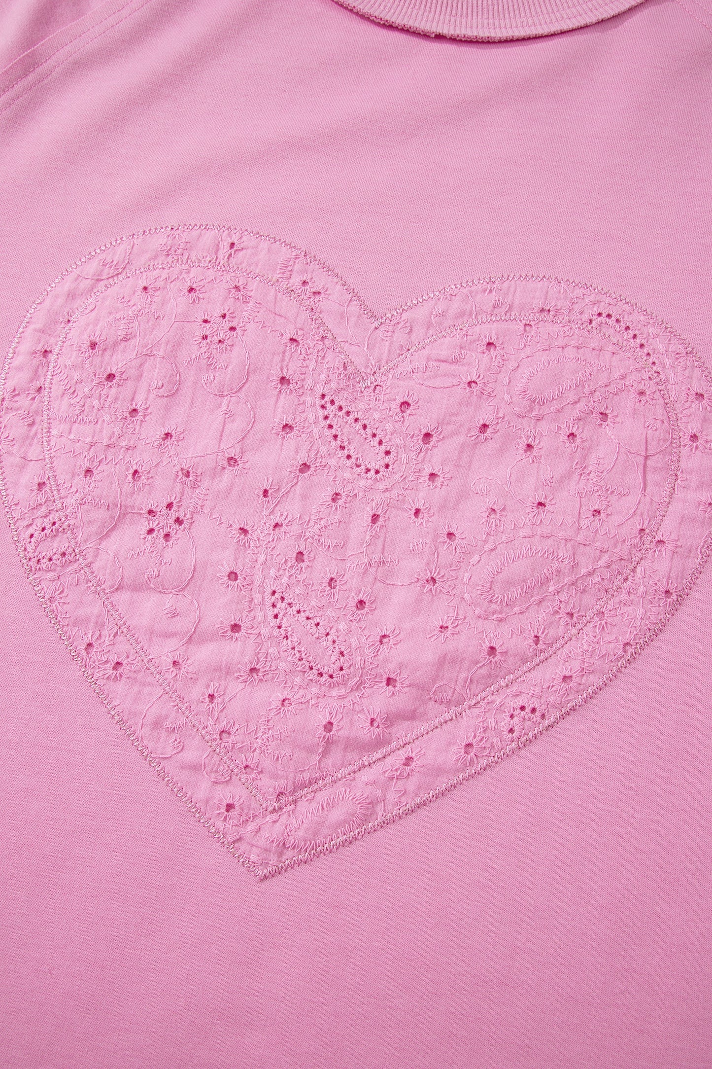 Paisley Broderie Anglaise Heart Patchwork Top