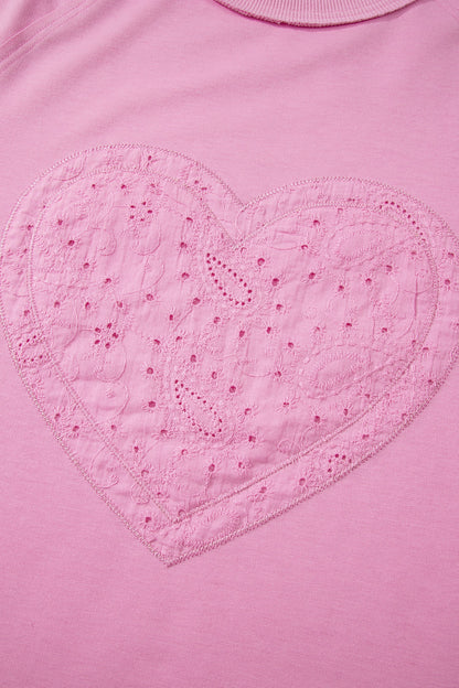 Paisley Broderie Anglaise Heart Patchwork Top