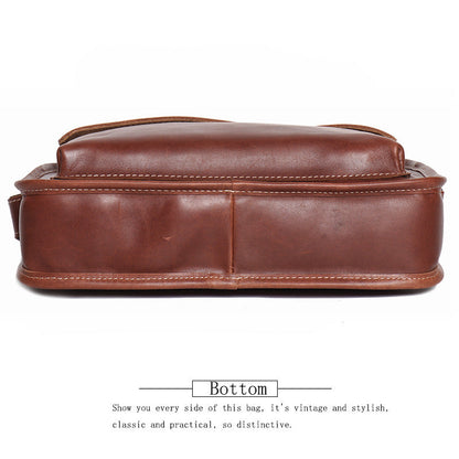 Men's Casual Cowhide Shoulder Bag