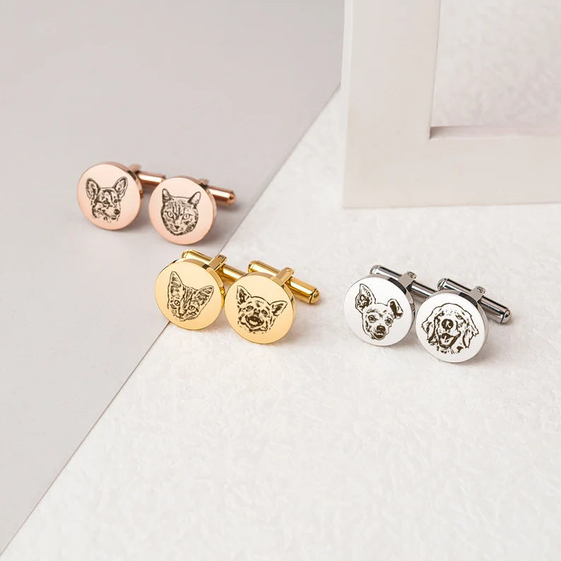 Pet Commemorative Cufflinks EU/US Style