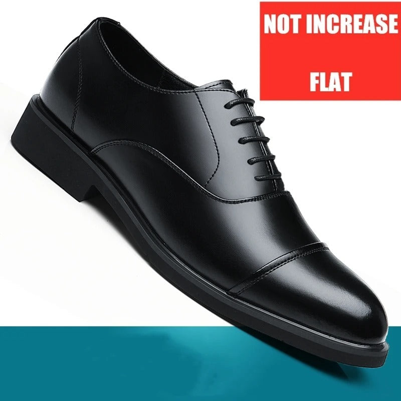 Men's Height Increasing Leather Wedding Shoes