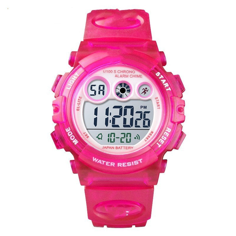 Colorful Transparent Student Electronic Watch
