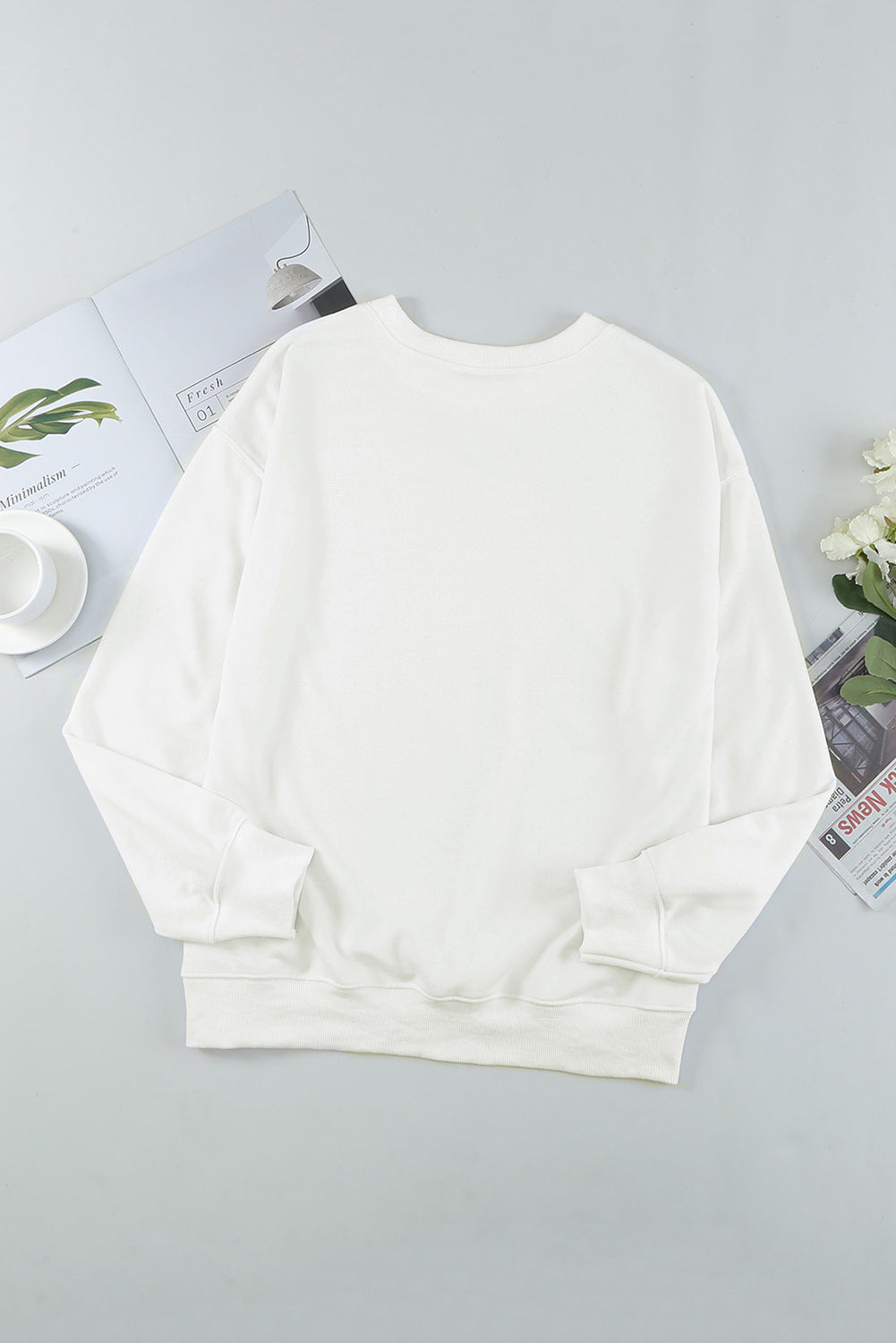 Crew Neck Pullover Sweatshirt