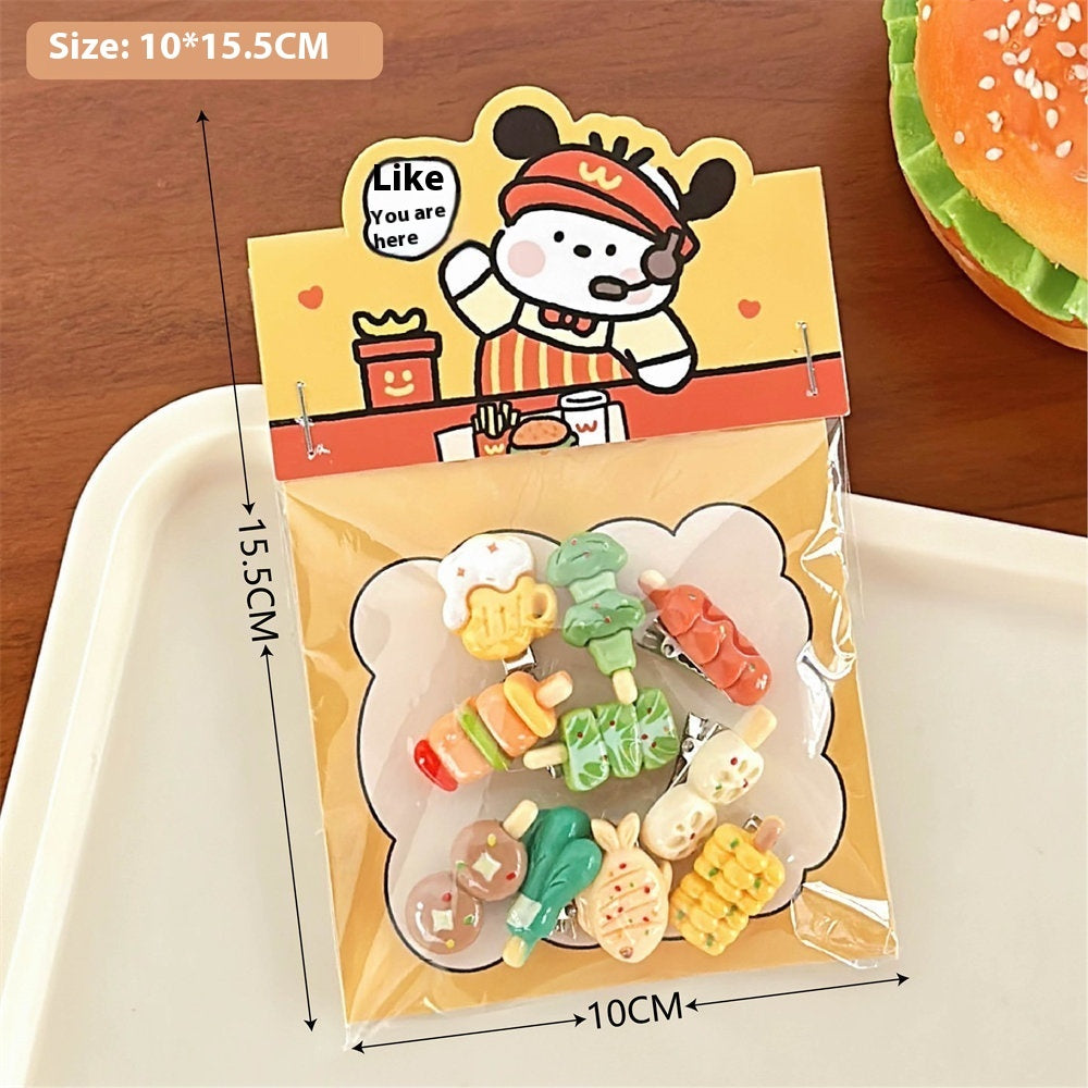 10 Creative Cute Small Barbecue Barrettes Brooch