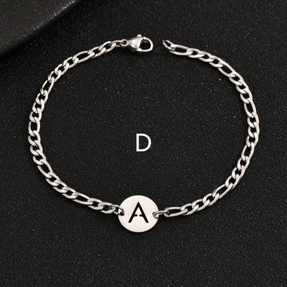 Letter Titanium Steel Bracelet