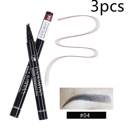 Four-Head Liquid Tattoo Eyebrow Pencil
