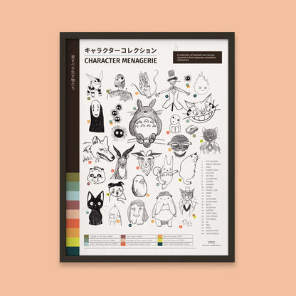 Anime Character Menagerie Print
