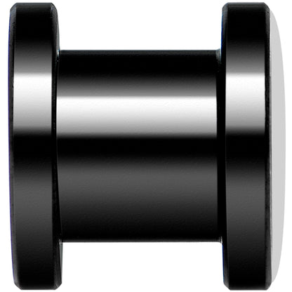 Pink Green Plaid Heart Skull Black Anodized Screw Fit Plug Set 0G