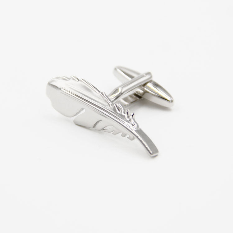Feather Shape Men's Cufflinks