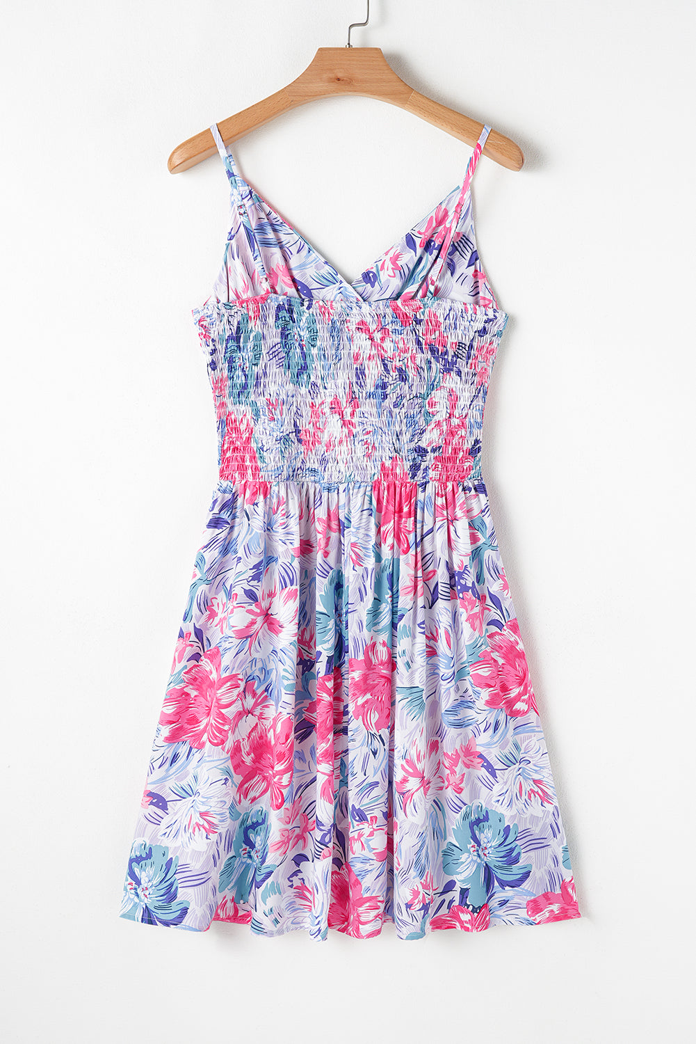 Floral Spaghetti Strap Surplice Neck Dress