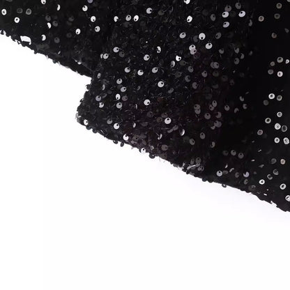 European And American Stitching Neckline Women's Casual Sequin Suit Women's Jacket