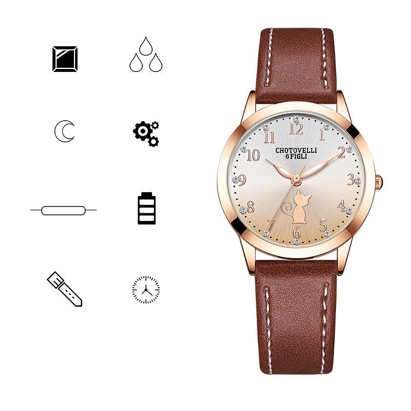 High School Student Cartoon Pointer Watch