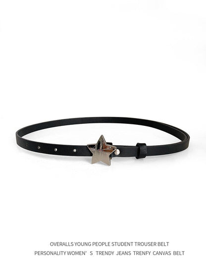 Black Subculture Five-pointed Star Belt