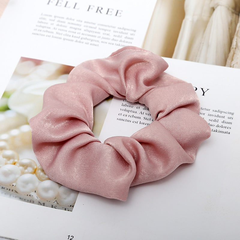 Girly Solid Color Large Intestine Hair Ring
