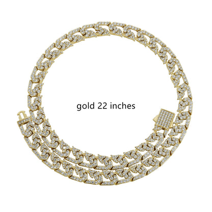10mm Full Diamond Cuban Link Necklace