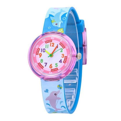 Cute Cartoon Transparent Silicone Children's Watch