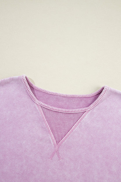 Mineral Wash Drop Shoulder Pullover Sweatshirt
