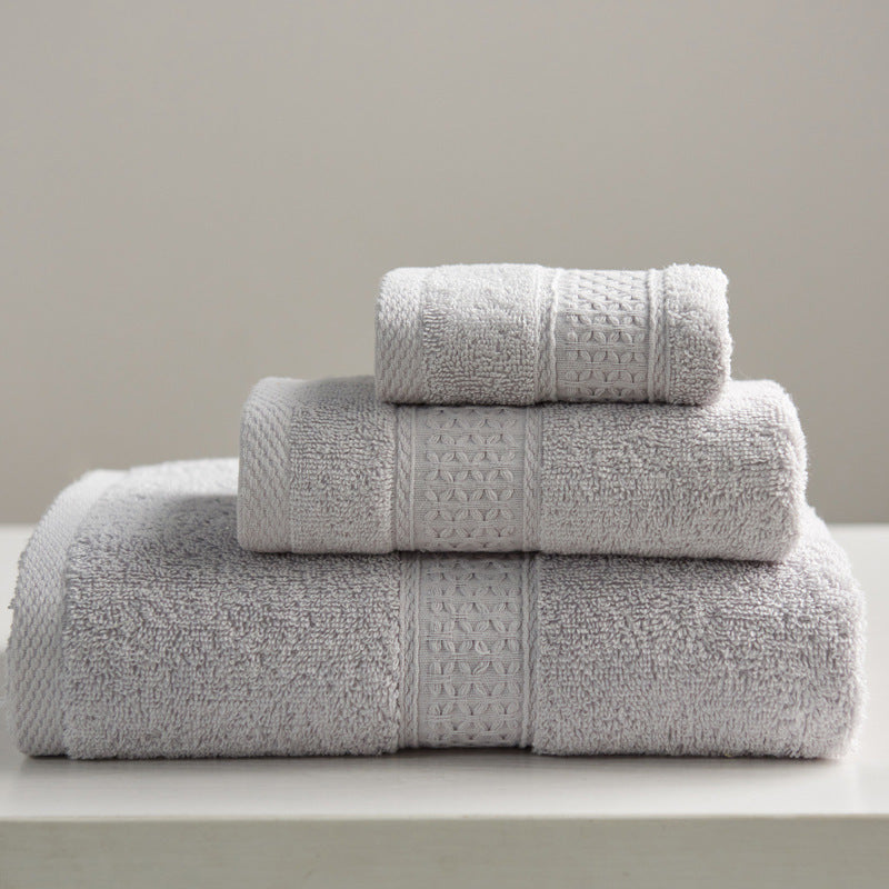 Minimalist Square Cotton Bath Towel Set