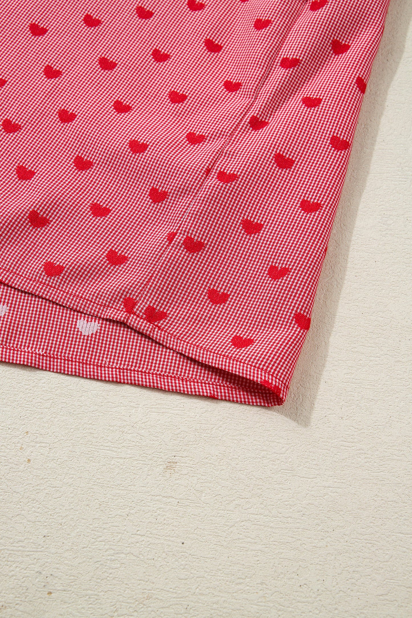 Valentine Heart Shape Loose Half Sleeve Shirt