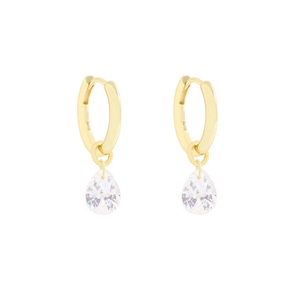 Light Luxury Water Drop Sterling Silver Earrings