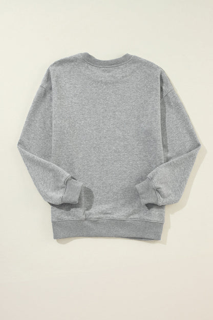 Solid Classic Crewneck Pullover Sweatshirt