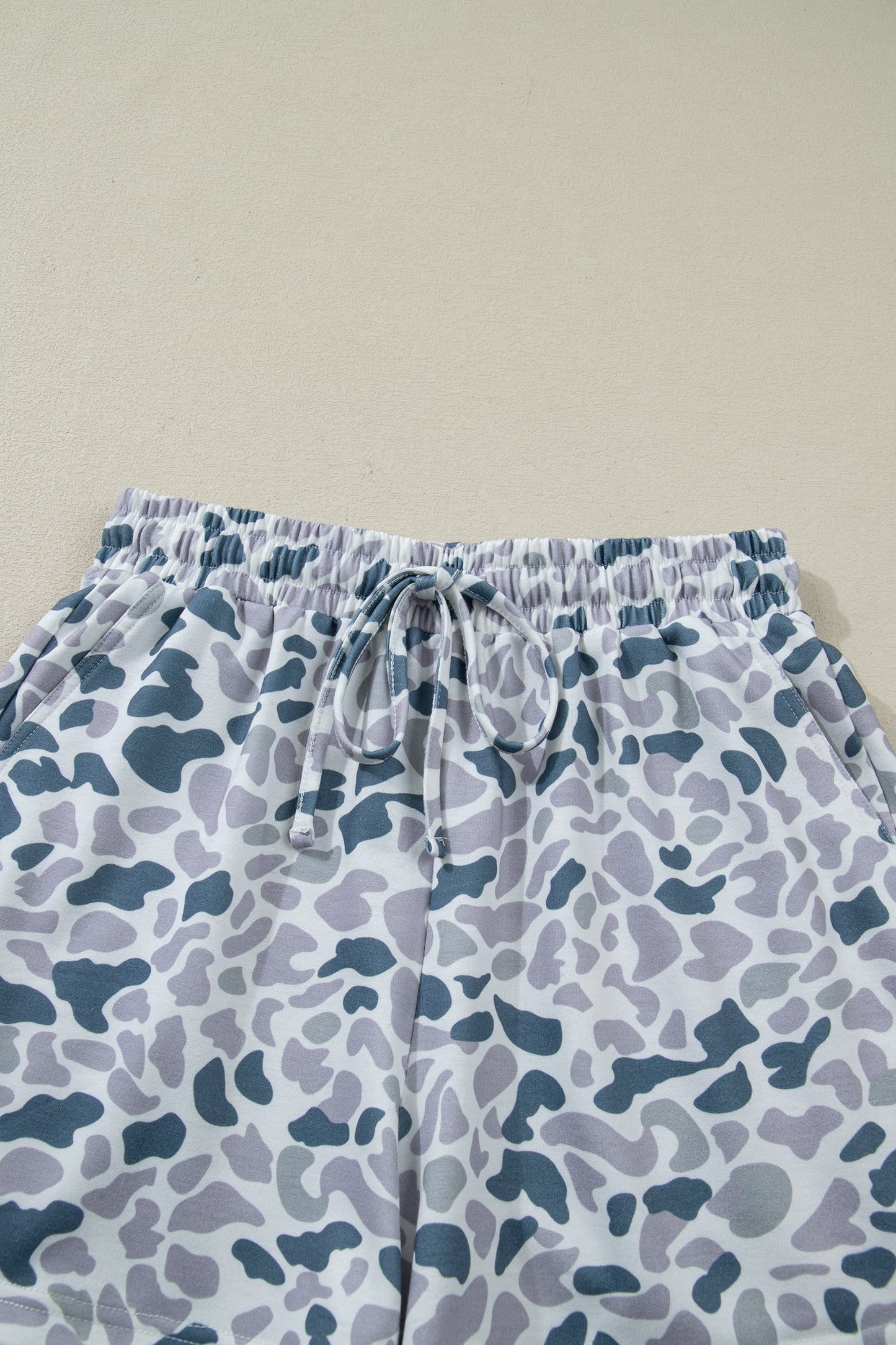 Abstract Polo Collar T-Shirt & Shorts Set