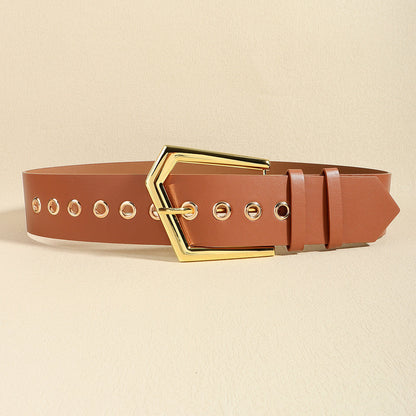 Elastic Black Metal Belt for Fashion Embellishment