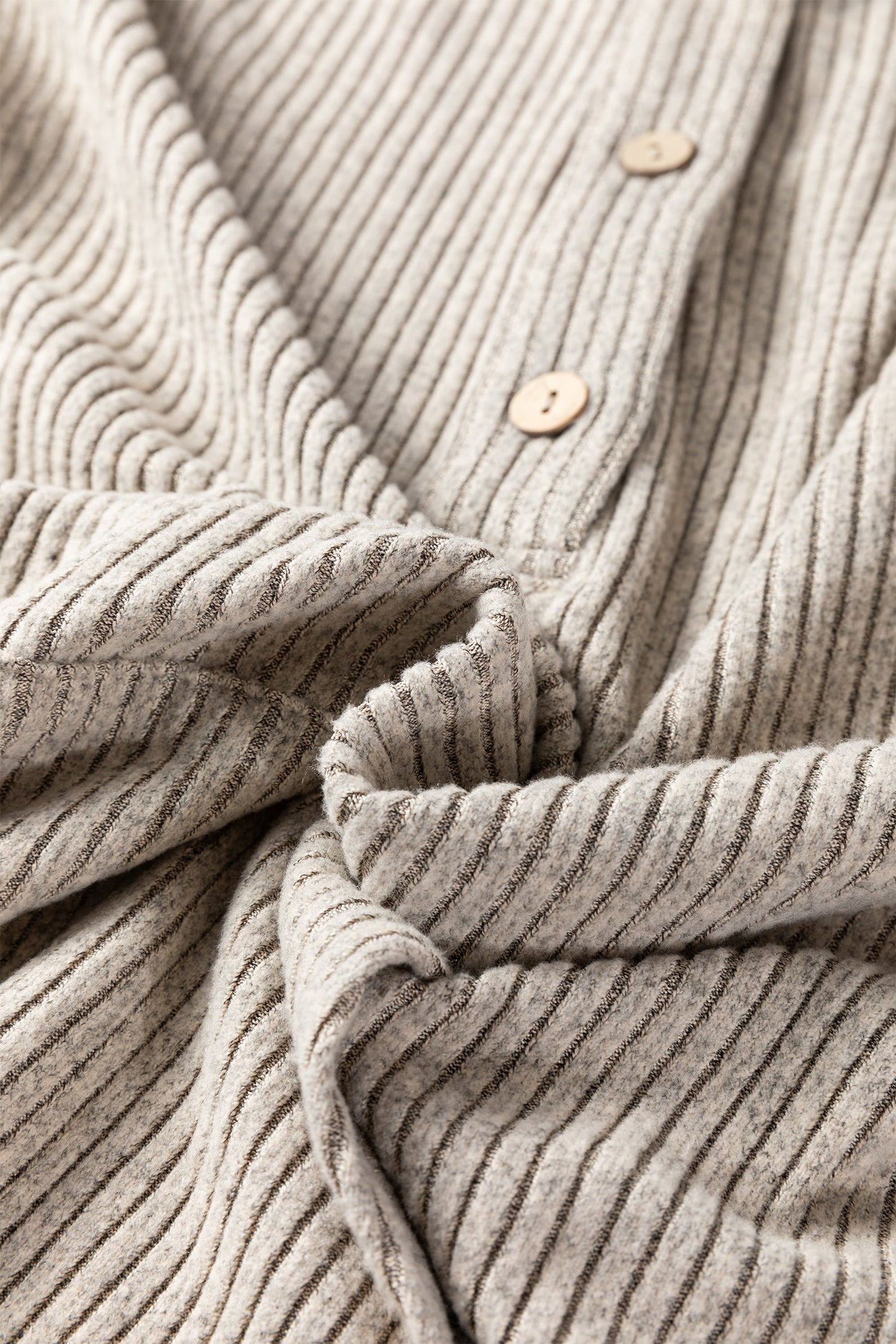 Plus Size Ribbed Knit Kangaroo Pocket Henley Top