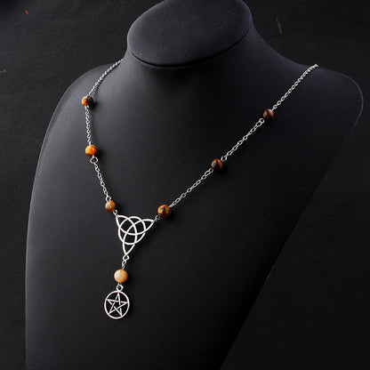 Gothic Pentagram Head Chain