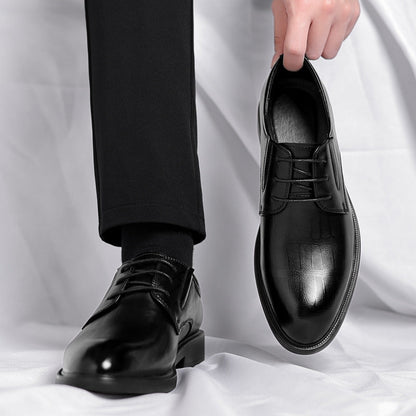 Men's Hollow-out Height Increasing Leather Shoes