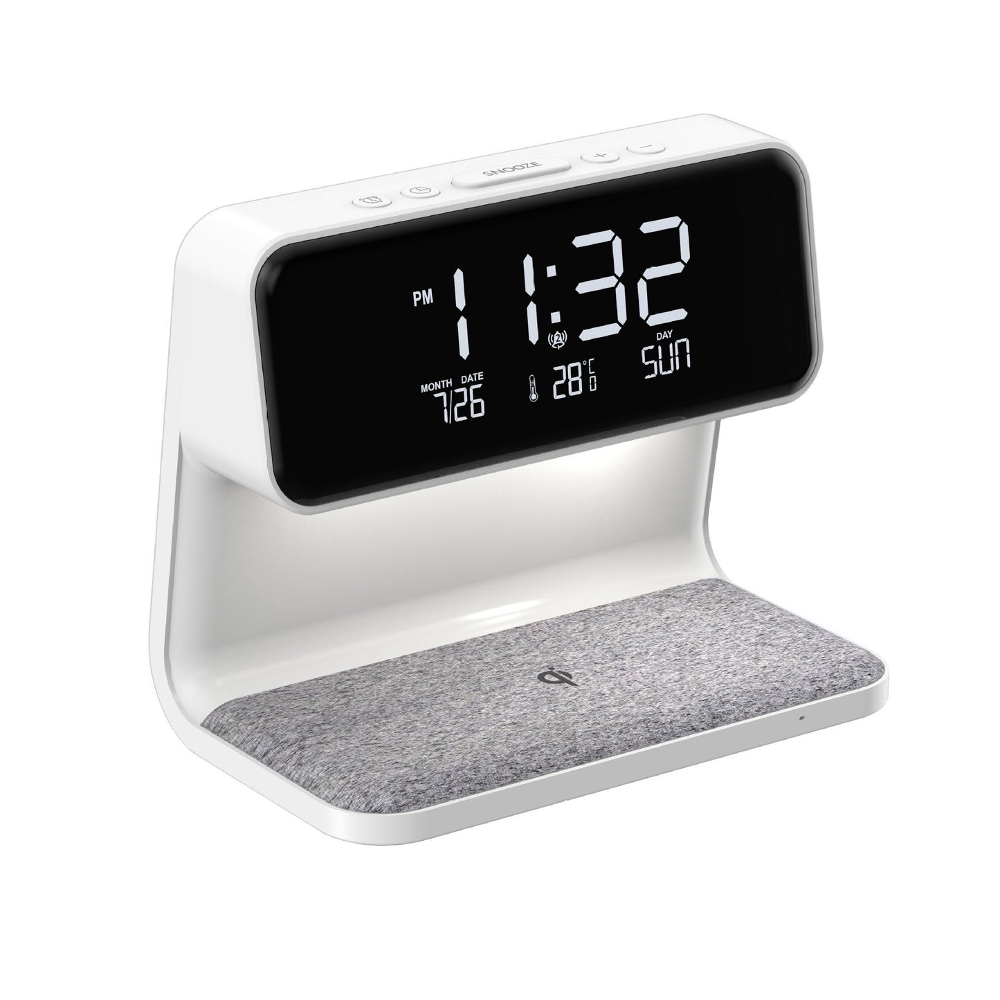 3-in-1 Bedside Lamp Wireless Charging Alarm Clock